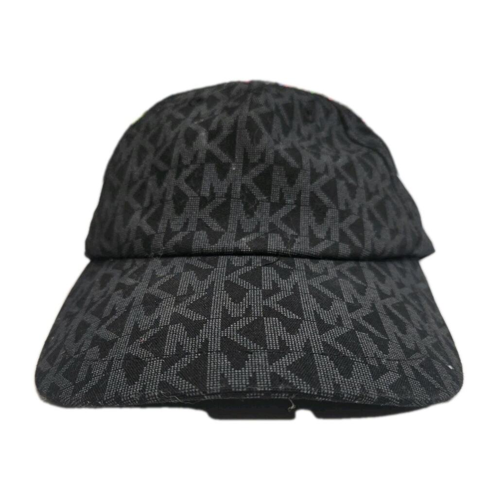 Michael Kors Signature MK Logo Canvas Baseball Cap 1 Size Adjustable New W/Tag - Picture 2 of 12